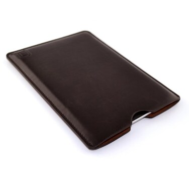Dockem Executive Sleeve for iPad mini 6, 5, 4, 3, 2, 1: Premium Synthetic Leather Tablet Case: Slim, Microfiber Lined, Professional, Protective Cover ,Dark Brown