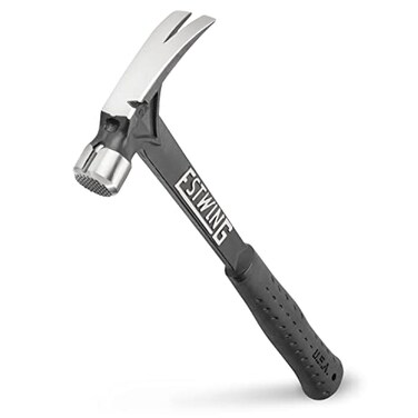 ESTWING Ultra Series Hammer, 15oz Milled Face, Black Grip, EB-15SM