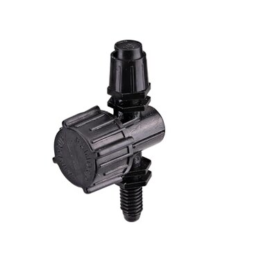 Raindrip R191CT, Adjustable Flow Micro Sprinkler, Quarter-Circle Pattern, Fan Spray, with 10-32 Threaded Inlet, Drip Irrigation Emitters for Drip Irrigation Gardening Systems, 5-Pack, Black