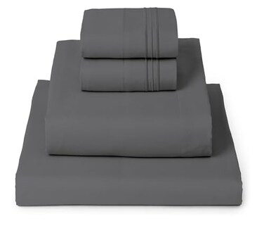Mellanni Iconic 4-Piece, Ultra Soft Sheet Set ,Queen, Gray