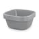 Lesbin 12-Quart Square Wash Basin 4-Pack, Gray