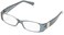 Foster Grant Women's Posh Rectangular Reading Glasses, Blue/Transparent, 52 mm,2.50