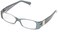 Foster Grant Women's Posh Rectangular Reading Glasses, Blue/Transparent, 52 mm,2.50
