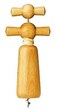 Franmara 3015-BU Beechwood Reverse Helix Style Double-Handle Bistro Corkscrew Opener