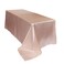 YOUR CHAIR COVERS - 90 x 156 inch Rectangular Satin Tablecloth - Blush, Rectangle Shiny Satin Table Linens for 8 ft Rectangular Tables