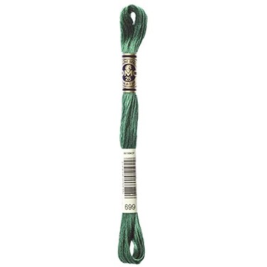 DMC 6-Strand Embroidery Cotton Floss, Christmas Green