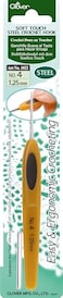 Clover Soft Touch Steel Crochet Hook: 1.25mm, Orange