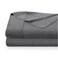Bare Home Flat Top Sheet 1800 Ultra-Soft ,Queen - 2 Pack, Grey