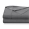 Bare Home Flat Top Sheet 1800 Ultra-Soft ,Queen - 2 Pack, Grey