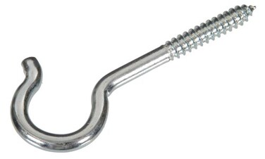 Hardware Essentials Ceiling Hooks 2-1/16", Zinc Finish, 100-Pack
