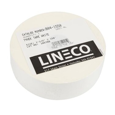 Lineco Polyethylene Tyvek Tape, 1.5" x 150 ft, White, 1 Roll