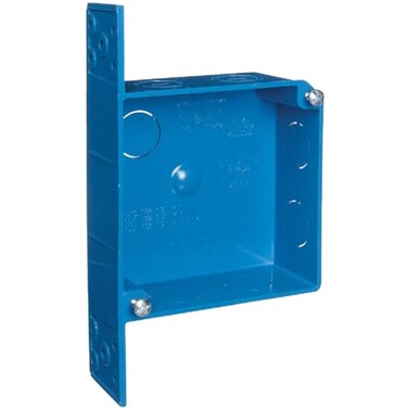 ThomasBetts Carlon 4 in. Square PVC Outlet Box Blue