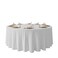 Urby 132 inches White Round Tablecloth, Medium Weight Polyester