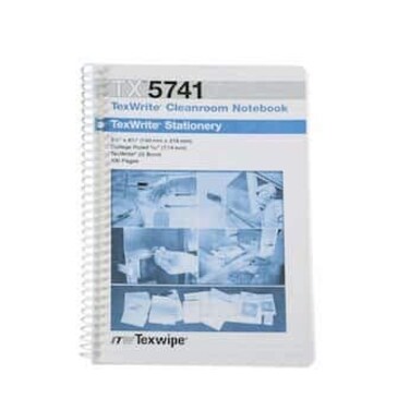 Texwipe Cleanroom Notebook; 5.5 ,inx 8.5 ,in, 10/Box