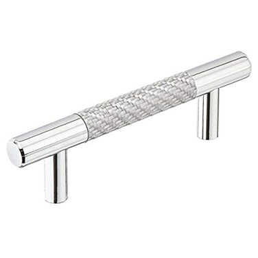 Emtek 86388US26 Carbon Fiber Silver 5-Inch Bar Pull