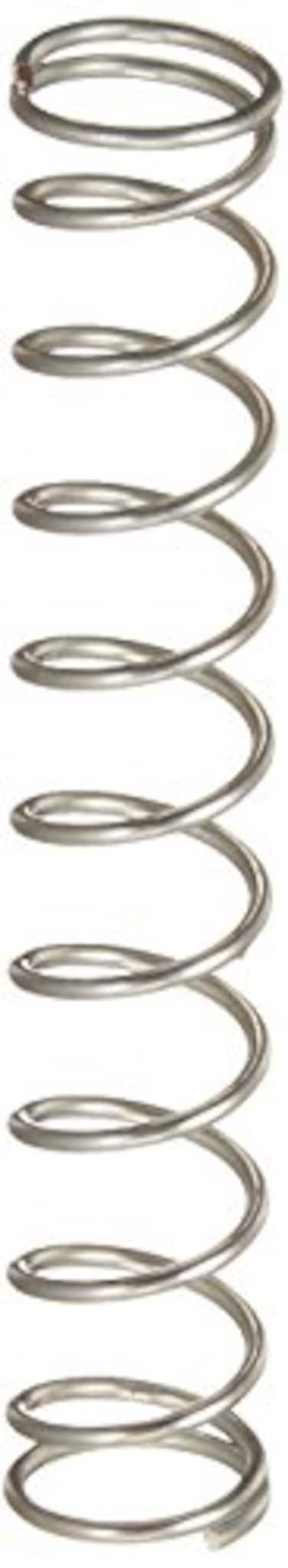 Prime-Line SP 9718 Compression Spring, Spring Steel Construction, Nickel-Plated Finish, 0.025 GA x 1/4 In. x 1-3/8 In. ,4 Pack