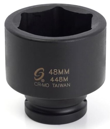 SUNEX Tools 3/4 in. Drive 46mm 6-Point Impact Socket, CR-MO Steel, Model 446M