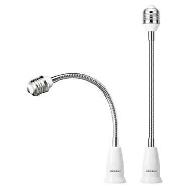 DiCUNO E26 to E26 Socket Extender 10.83 Inch, Flexible Gooseneck, 2-Pack