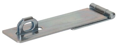 Hardware Essentials Fixed Staple Safety Hasps 7", Zinc Finish, Pack of 1