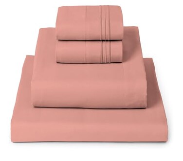 Mellanni Iconic 4-Piece, Ultra Soft Sheet Set ,Full, Coral