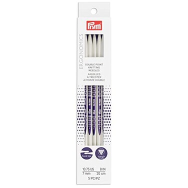 Prym Ergonomics 8-Inch Double-Point Knitting Needle, Size 10.75 ,5-Pack