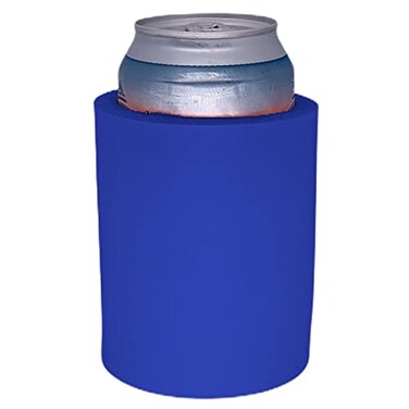 Coolie Junction Blank Thick Foam Old School Can Cooler ,4 Pack, Royal Blue