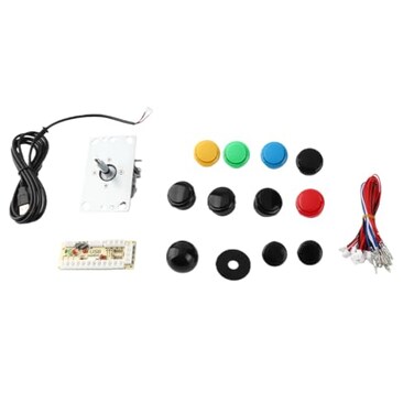 Estink Zero Delay Game DIY Kit - PC Joystick with 10 Buttons, USB Encoder Board, Game Accessories for 1 Player MAME Project