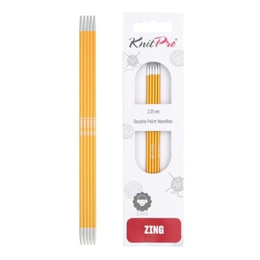 KnitPro Zing Double Pointed Needles 6" ,15cmUS Size 1 ,2.25mm