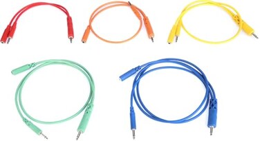 Hosa CMM-500Y-MIX Hopscotch Eurorack Patch Cables - Various Lengths, 5-Pack