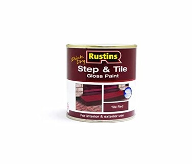 Rustins Quick Dry StepTile Paint Red 250ml8.5 Fl. Oz.