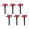 MSD 82736 Ignition Coils Blaster Series, Red, 6-pack