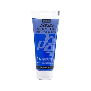 Pebeo - Acrylic Fine Studio Acrylics - Opaque Cobalt Blue Hue - Cobalt Blue Hue Opaque 100ml/3.38oz