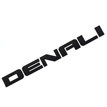 Aimoll Denali Nameplate Emblems, Badge Replacement for Gm 07-16 Yukon Sierra ,1pc Matte Black
