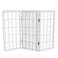 Red Lantern 2 ft. Short Desktop Window Pane Shoji Screen - White - 3 Panels