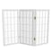 Red Lantern 2 ft. Short Desktop Window Pane Shoji Screen - White - 3 Panels