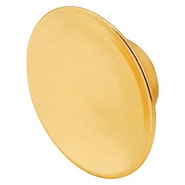 Slide-Co 161903 Bi-Fold Door Pull Knobs, 1-3/4 In. Outside Diameter, Diecast Construction, Brass Plated Finish ,2 Pack