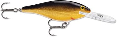Rapala Shad Rap Crankbait, 3-1/8", Gold