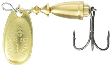 Rapala Blue Fox Classic Vibrax 01 Plated 1/8 ,Gold/Gold, Size- 2.38, One Size