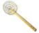 Sunrise Kitchen Supply 6" Round Brass Spider Strainer with Bamboo Handle