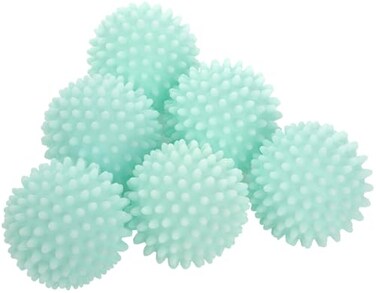 ST INC. Reusable Plastic Dryer Balls, 6 Pack, 2.5" Diameter, Mint Blue