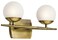 Kichler Jasper 2-Light Bathroom Vanity Light, Natural Brass