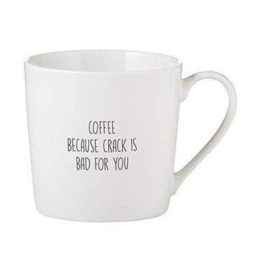 Santa Barbara Design Studio SIPS Drinkware DishwasherMicrowave Safe Bone China Cafe Mug Coffee Cup, 14-Ounce, Coffee Because