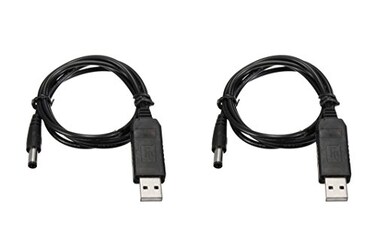 NOYITO DC to DC USB 5V to 9V DC Jack Port 5.5x2.5mm2.1mm Boost Power Module Converter Cable USB Boost Cable 3.2 ft ,Pack of 2