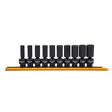 GEARWRENCH 10 Pc 3/8" Dr 6 Pt Deep Universal Impact mm Socket Set84924N
