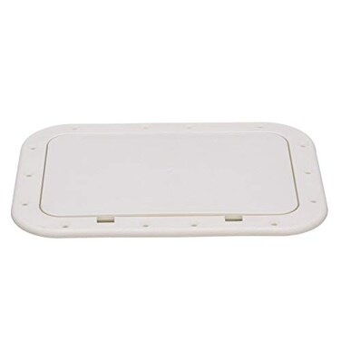 Seachoice White Pry-Out Hatch, 7 In. X 11 In. Inner Dimensions, Acetone Proof Polypropylene