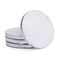 Thirstystone 4 Pack Silver Edged Round White Marble Coasters