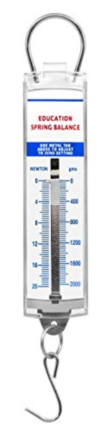 Eisco Spring Balance, Weight Scale, 0-2000g, NewtonsGrams, Transparent