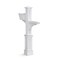Mayne Westbrook Decorative Mail Post with Planter, White