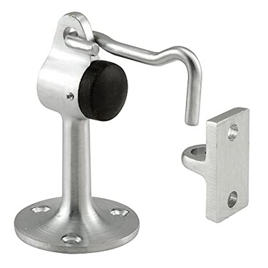 Prime-Line J 4602 4 In. Floor Stop, Solid Brass, Brushed Chrome Finish ,Single Pack