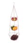 Fox Run 3-Tier Copper Kitchen Hanging Fruit Baskets For Kitchen, 32 Inches
